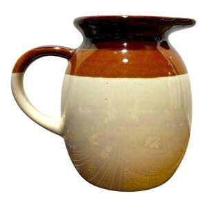 Vintage Large Brittany Stoneware Milk Pitcher